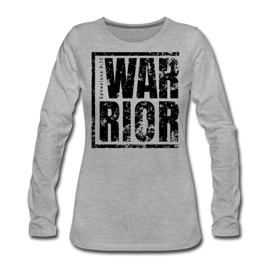 Warrior / Wom. Premium LSBlk Distressed - heather gray
