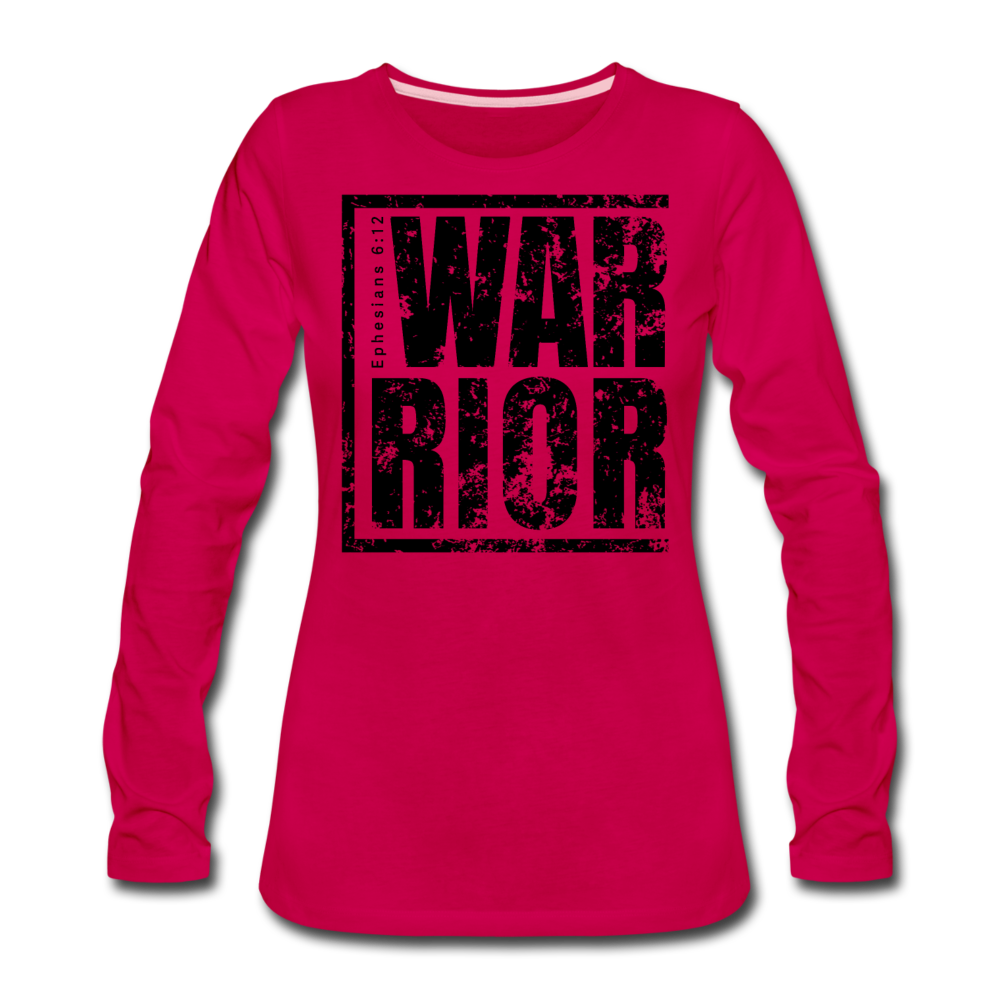 Warrior / Wom. Premium LSBlk Distressed - dark pink
