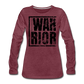 Warrior / Wom. Premium LSBlk Distressed - heather burgundy
