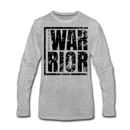 Warrior / Men Premium LSBlk Distressed - heather gray