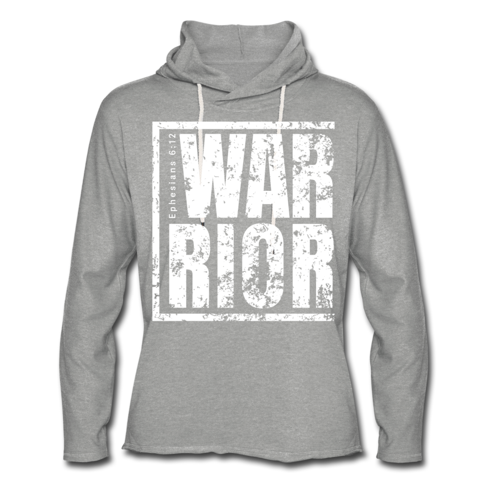 Warrior / Unisex Rough-Cut Lightweight Hoodie W Distressed - heather gray