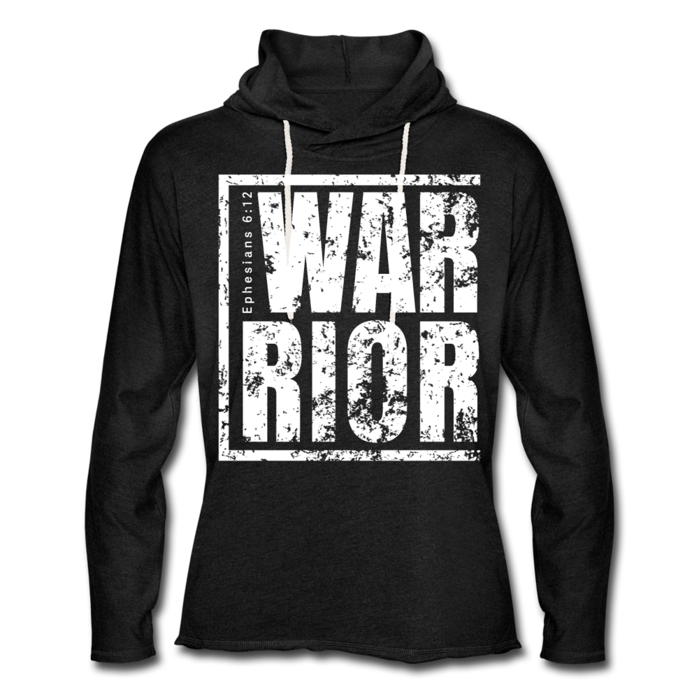 Warrior / Unisex Rough-Cut Lightweight Hoodie W Distressed - charcoal gray