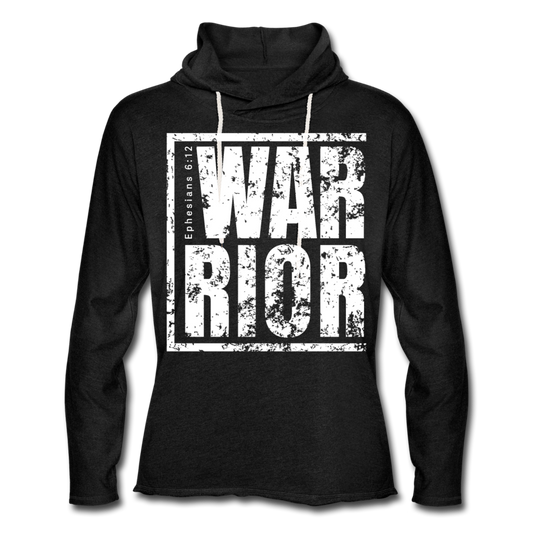 Warrior / Unisex Rough-Cut Lightweight Hoodie W Distressed - charcoal gray