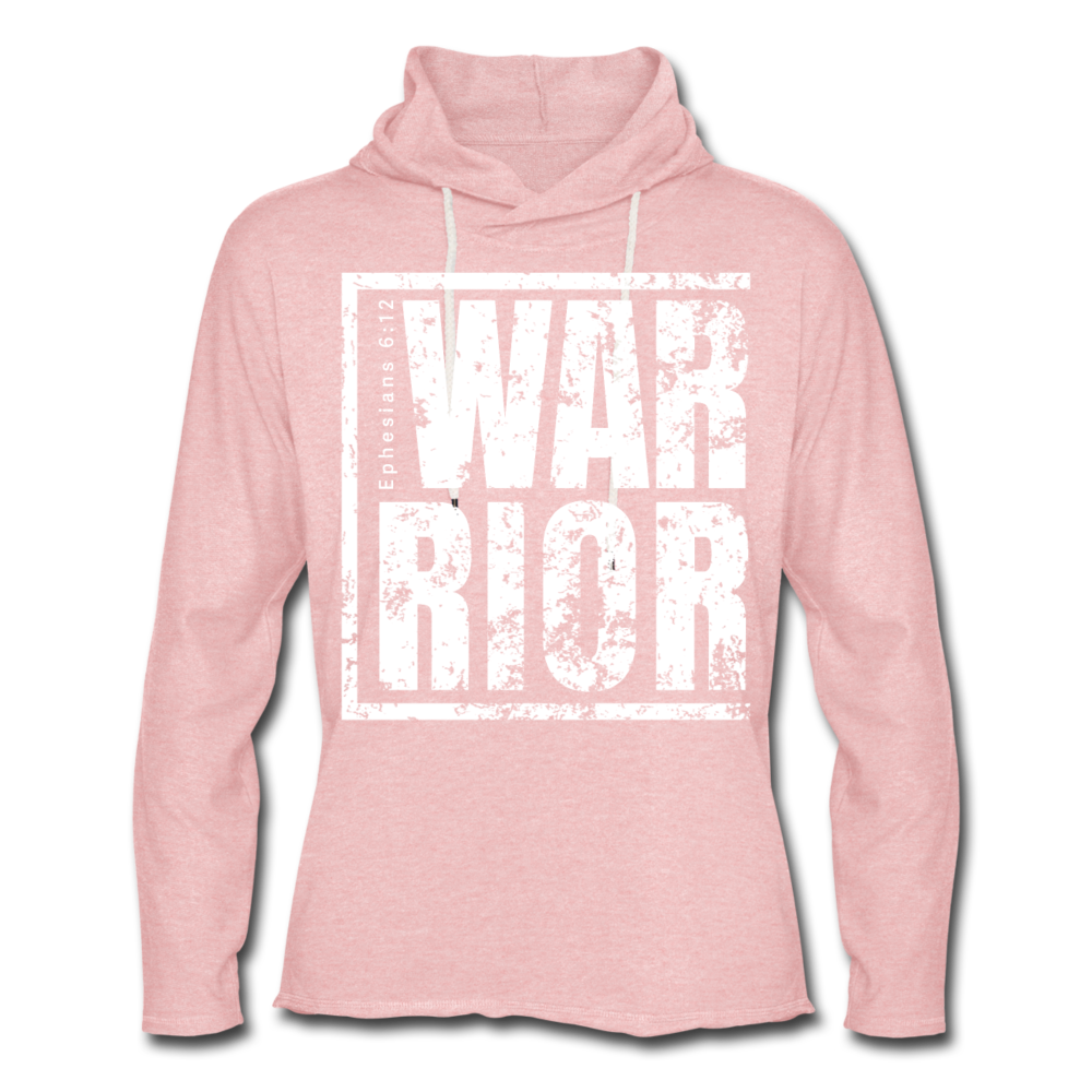 Warrior / Unisex Rough-Cut Lightweight Hoodie W Distressed - cream heather pink