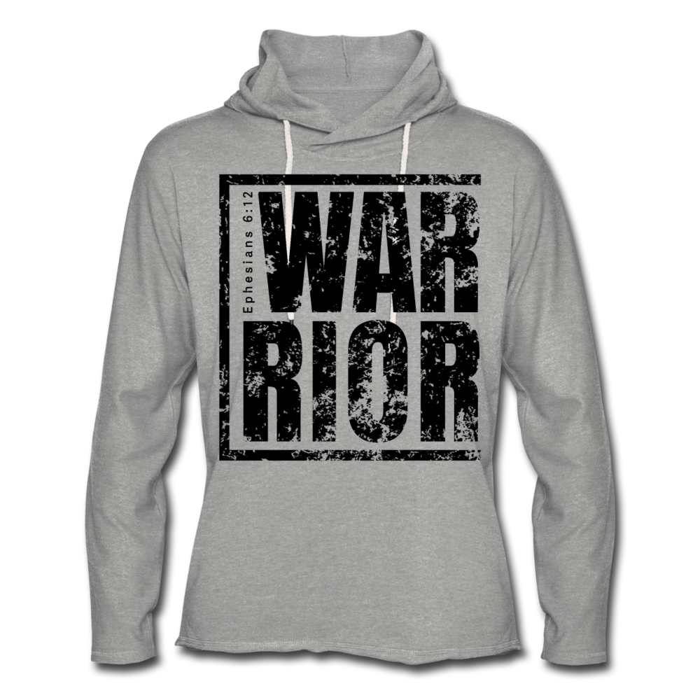 Warrior / Unisex Rough-Cut Lightweight Hoodie Blk Distressed - heather gray
