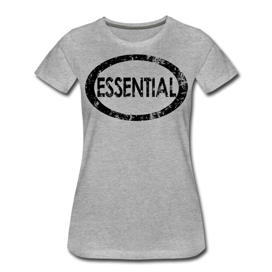 Essential / Wom. Perfectly Basic / unCommenTees Distressed Black - heather gray