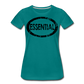 Essential / Wom. Perfectly Basic / unCommenTees Distressed Black - teal