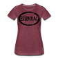 Essential / Wom. Perfectly Basic / unCommenTees Distressed Black - heather burgundy