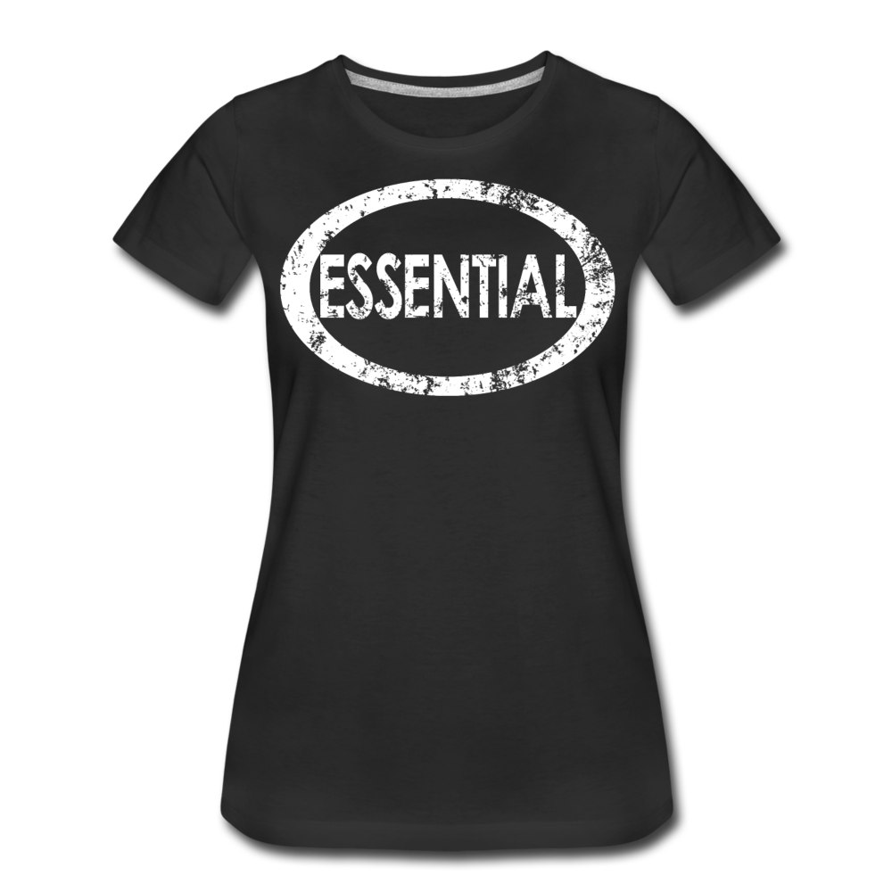 Essential / Wom. Perfectly Basic Uncommon Distressed White - black
