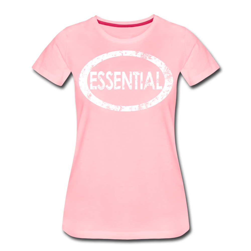 Essential / Wom. Perfectly Basic Uncommon Distressed White - pink