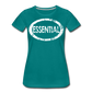 Essential / Wom. Perfectly Basic Uncommon Distressed White - teal