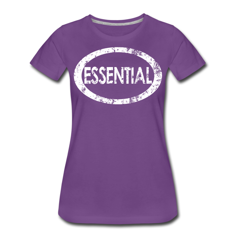 Essential / Wom. Perfectly Basic Uncommon Distressed White - purple