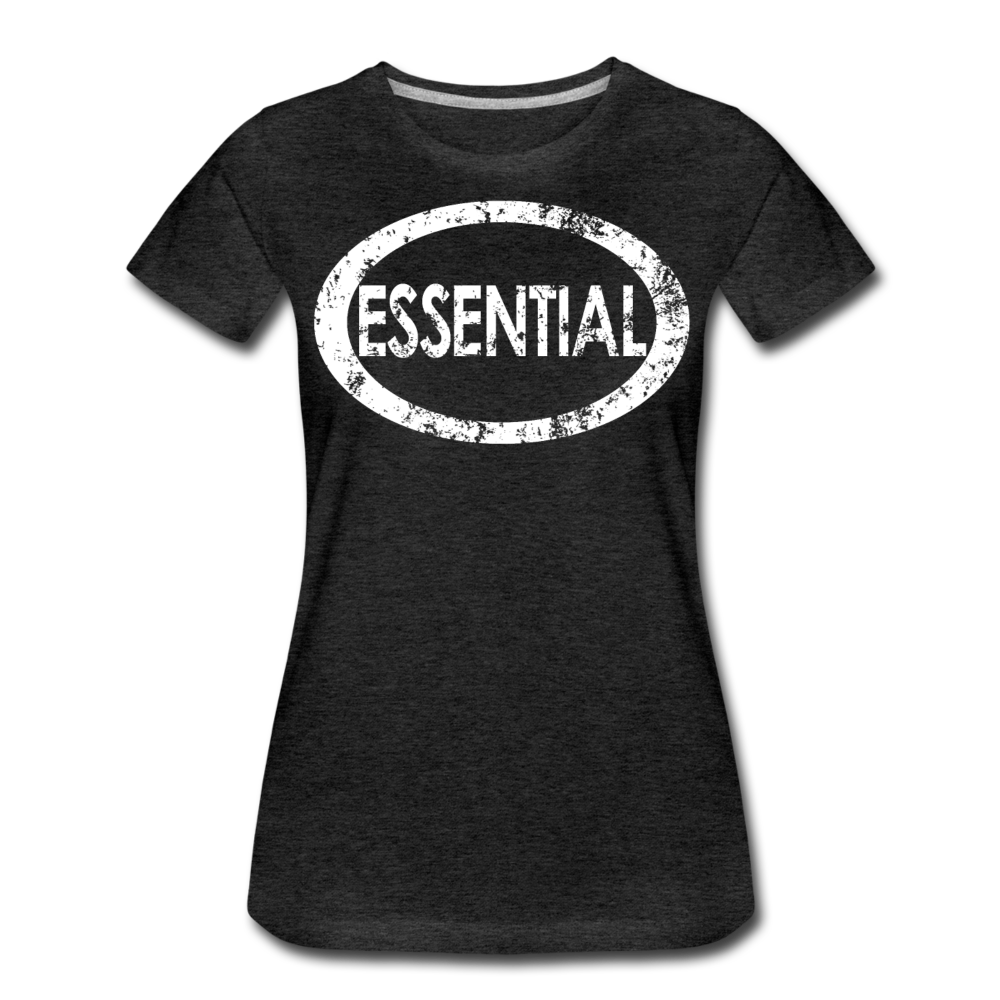 Essential / Wom. Perfectly Basic Uncommon Distressed White - charcoal gray