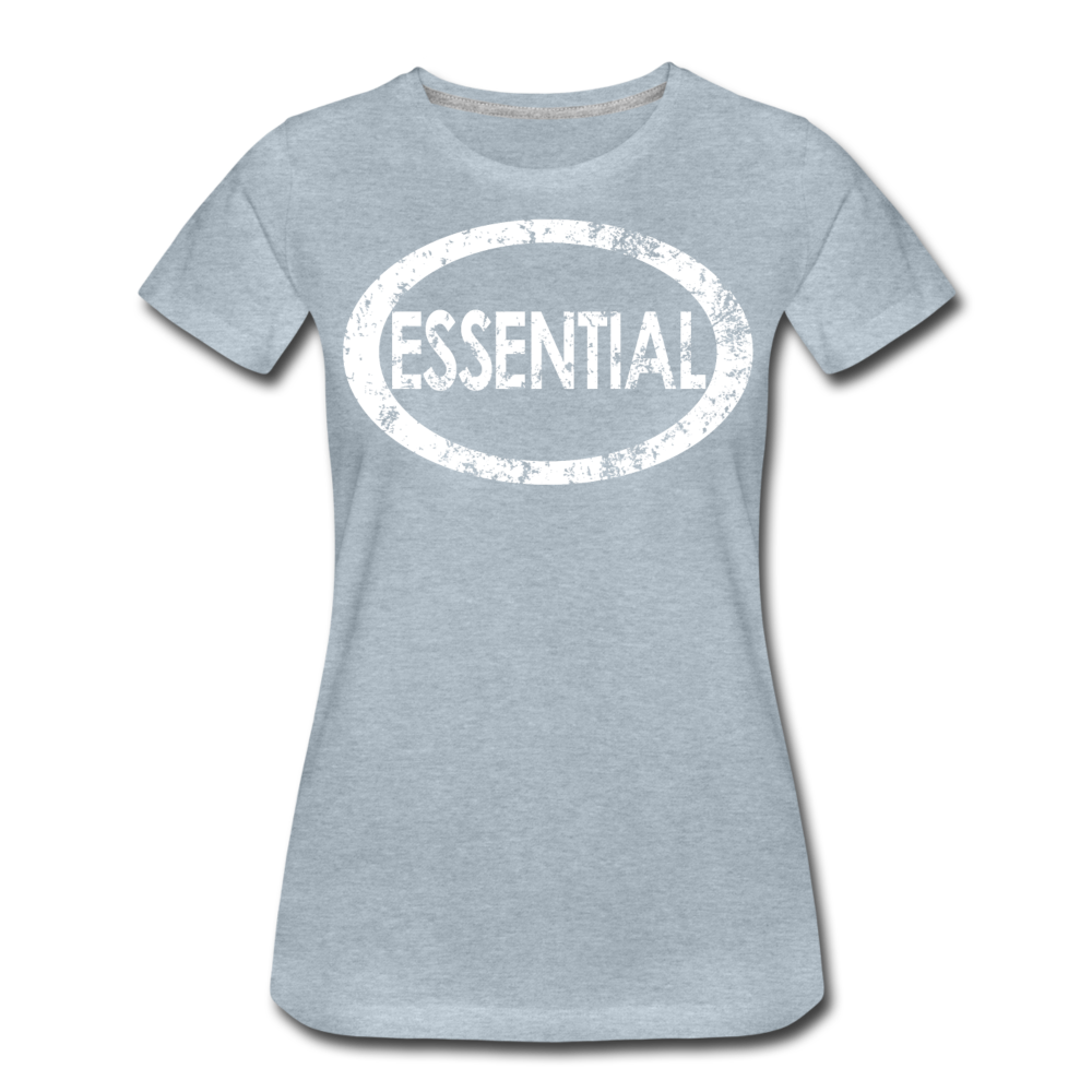 Essential / Wom. Perfectly Basic Uncommon Distressed White - heather ice blue