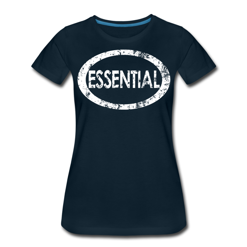 Essential / Wom. Perfectly Basic Uncommon Distressed White - deep navy