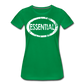 Essential / Wom. Perfectly Basic Uncommon Distressed White - kelly green