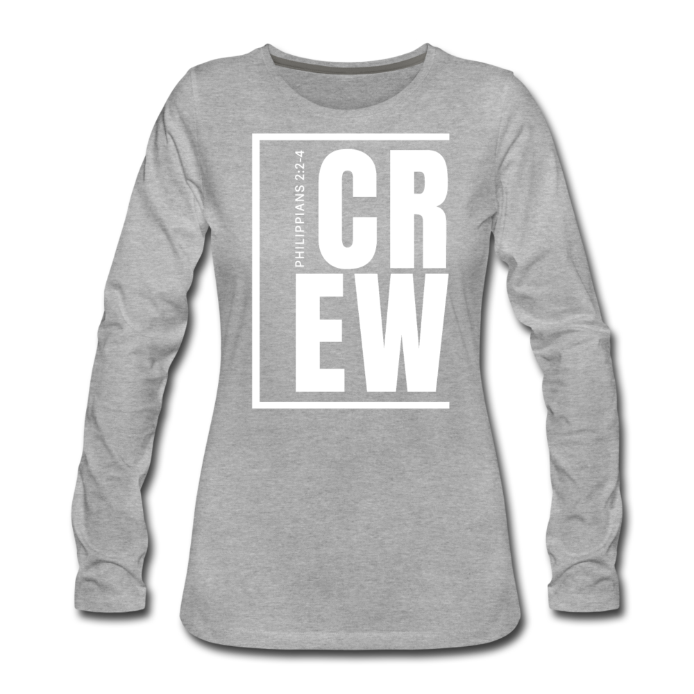Crew / Wom. Premium LSW - heather gray