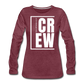 Crew / Wom. Premium LSW - heather burgundy