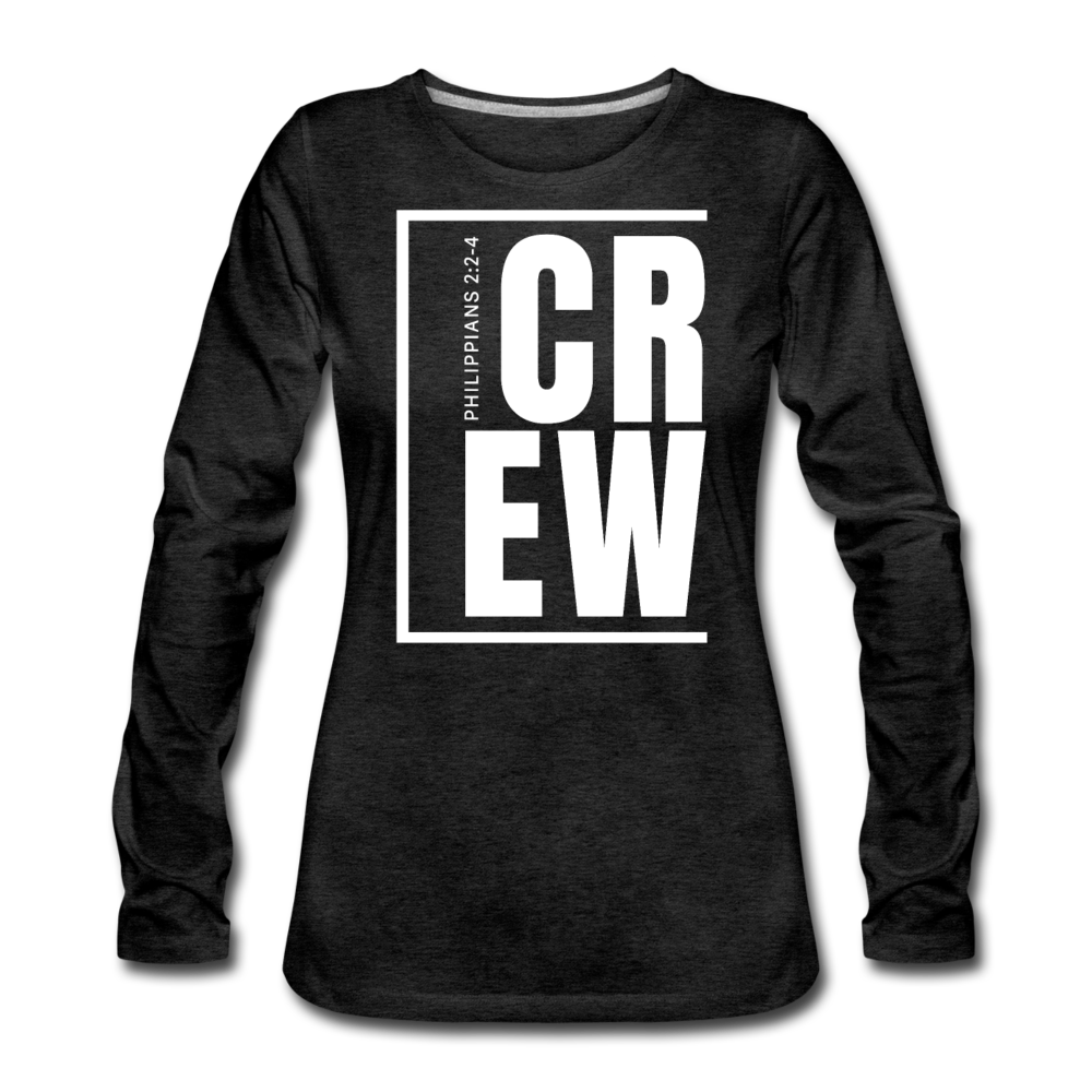 Crew / Wom. Premium LSW - charcoal gray