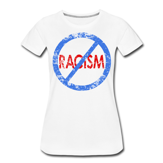 No Racism / Wom. Perfectly Basic BluRd Distressed - white