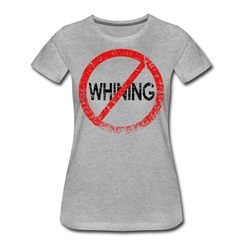 No Whining / Wom. Perfectly Basic RBlk Distressed - heather gray
