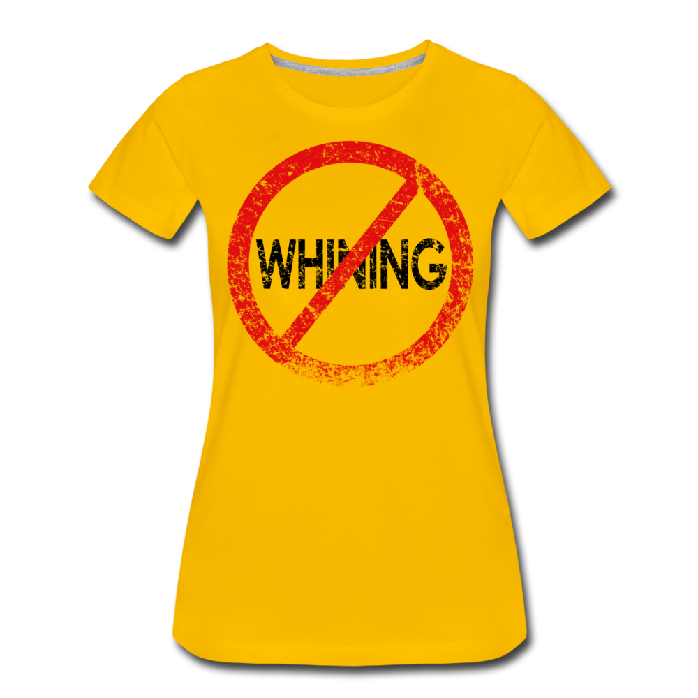 No Whining / Wom. Perfectly Basic RBlk Distressed - sun yellow