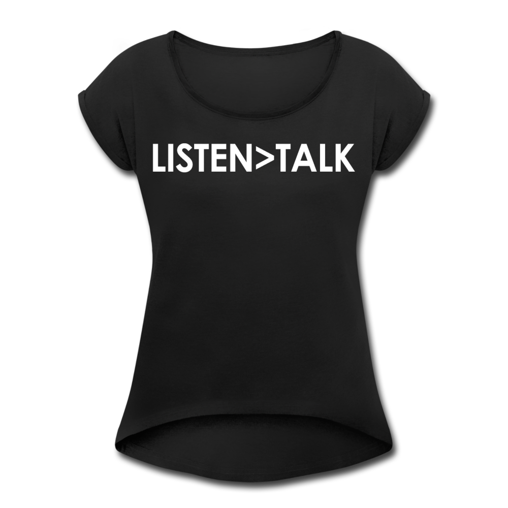 Listen More, Talk Less / Wom. Tennis Tail W - black