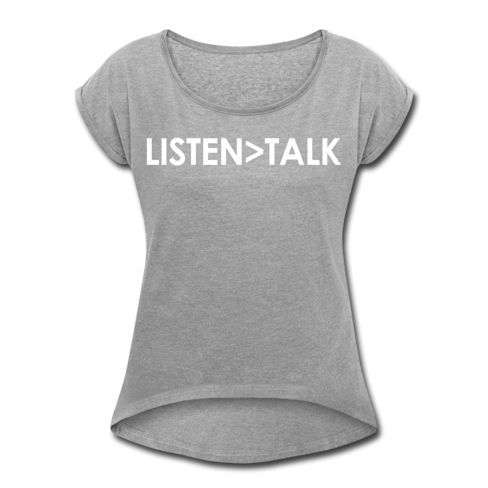 Listen More, Talk Less / Wom. Tennis Tail W - heather gray