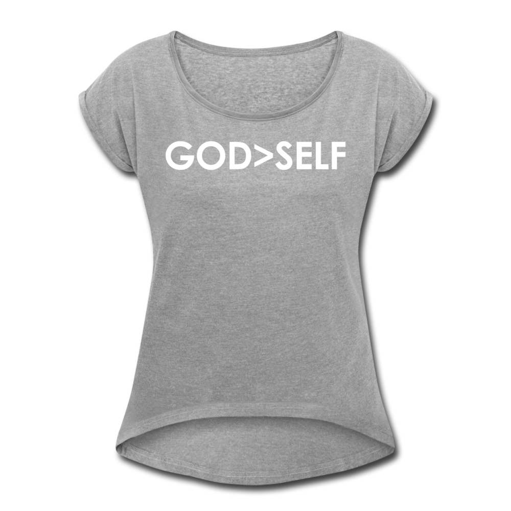 God Over Self / Wom. Tennis Tail W - heather gray