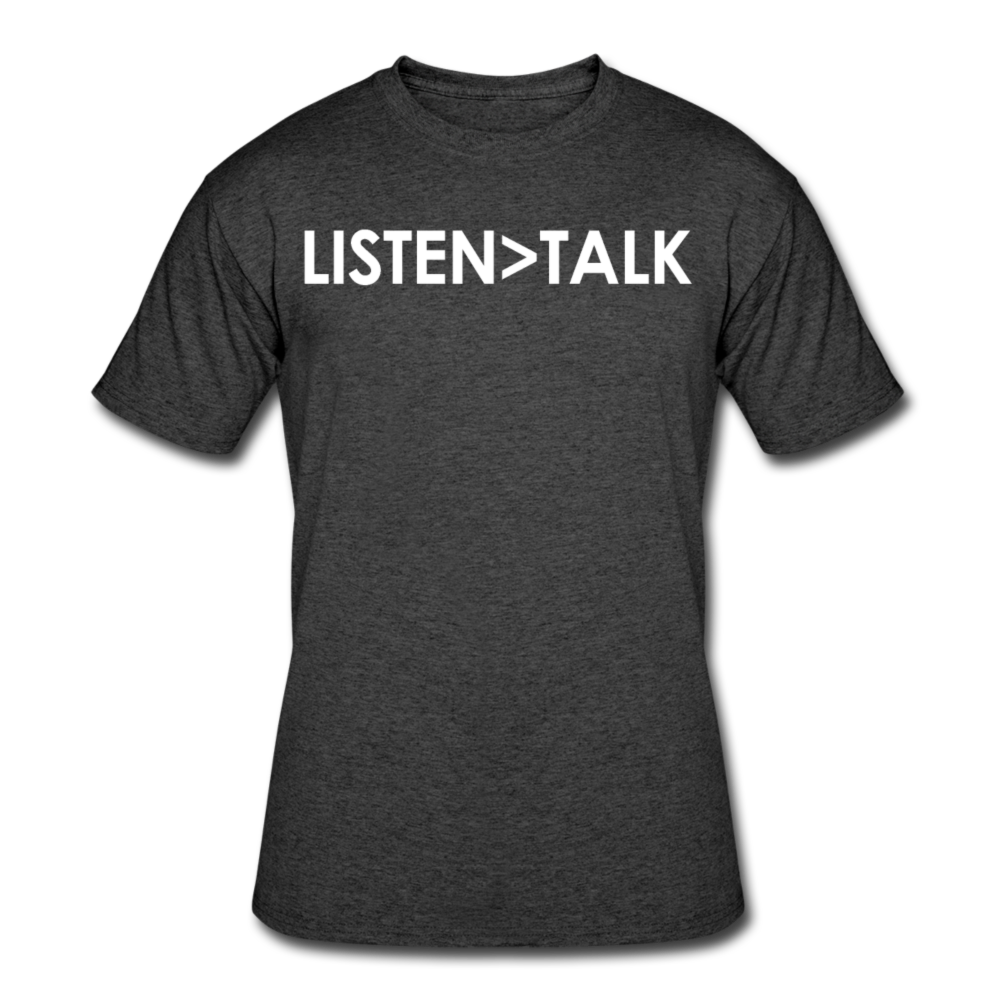 Listen More, Talk Less / Men Dri-Power W - heather black