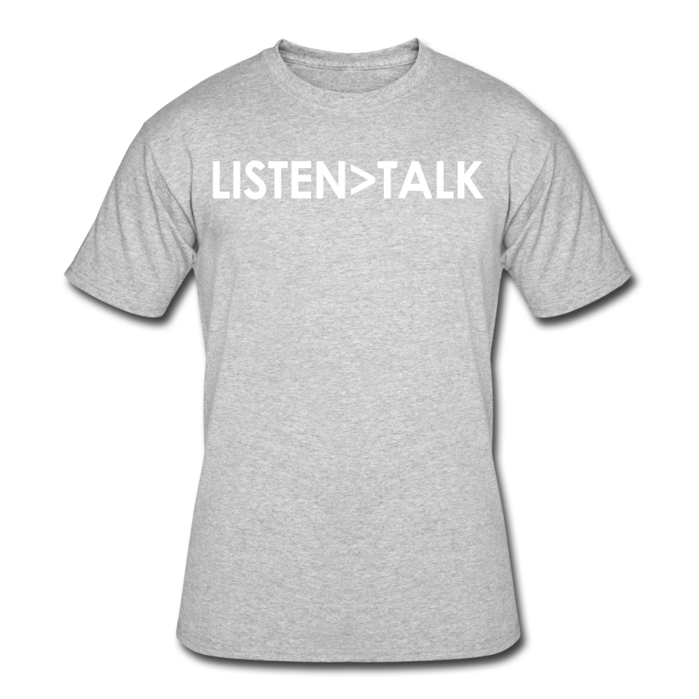 Listen More, Talk Less / Men Dri-Power W - heather gray