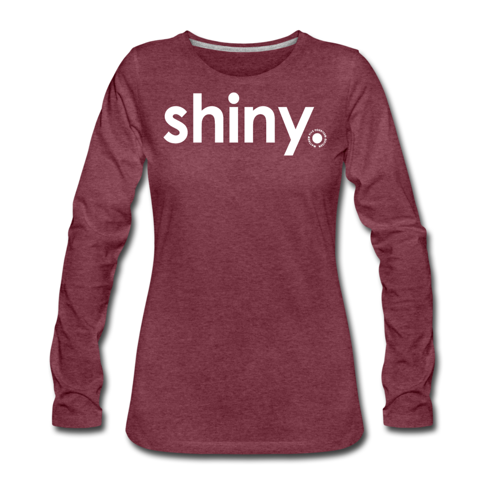 Shiny / Women's Premium LSW - heather burgundy