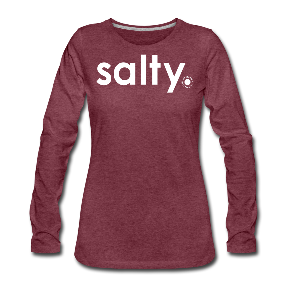 Salty / Women's Premium LSW - heather burgundy