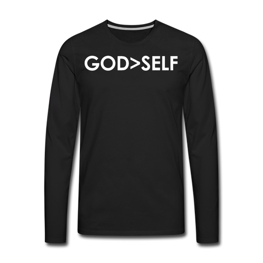 God Over Self / Men Premium LSW - black