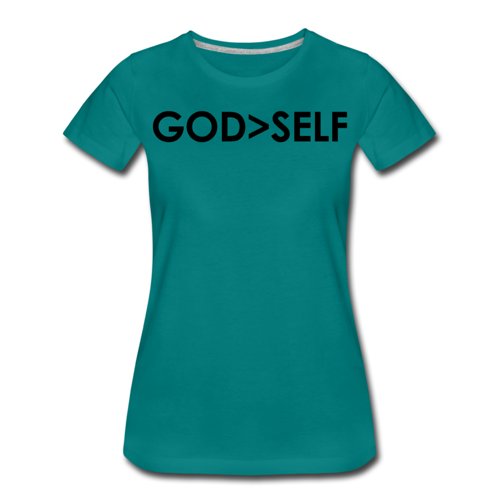 God Over Self / Wom. Perfectly Basic Blk - teal