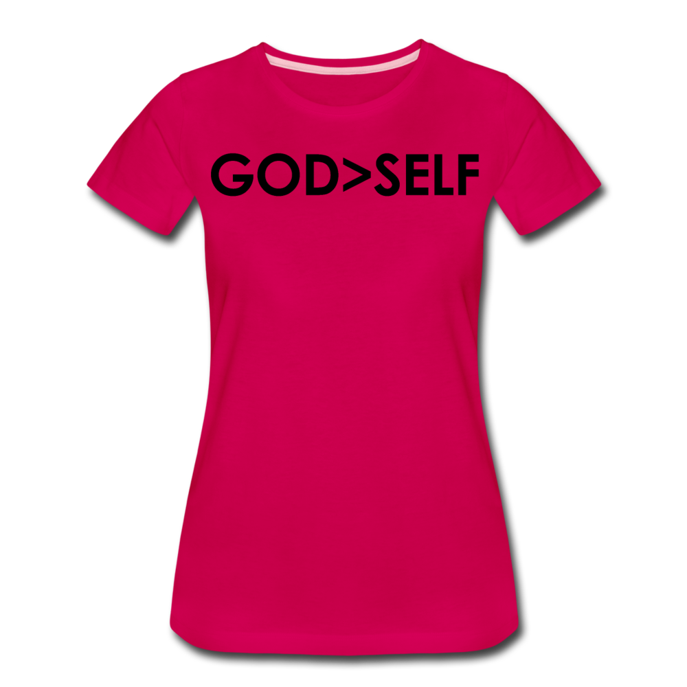 God Over Self / Wom. Perfectly Basic Blk - dark pink