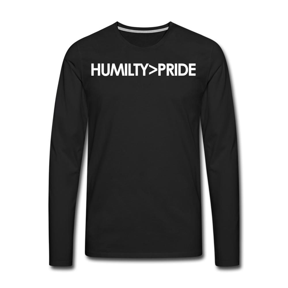 Humility Over Pride / Men Premium LSW - black