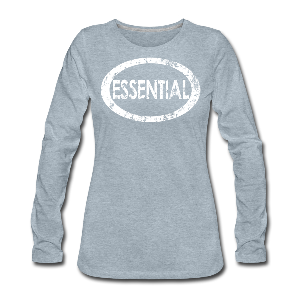 Essential / Wom. Premium LSDW - heather ice blue