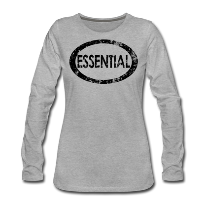 Essential / Wom. Premium LSDBlk - heather gray