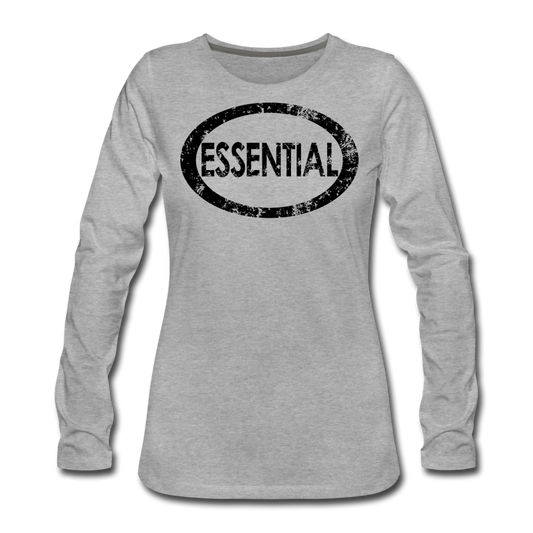 Essential / Wom. Premium LSDBlk - heather gray