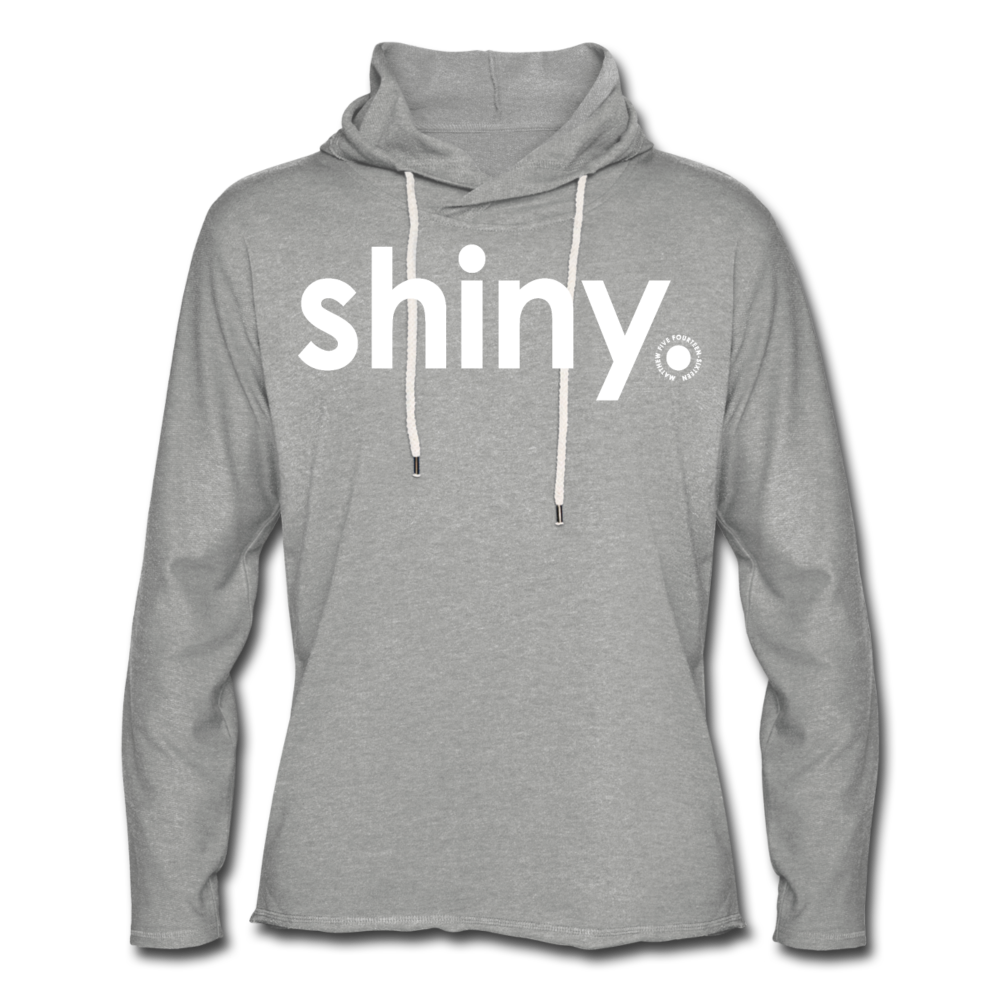 Shiny / Unisex Rough-Cut Lightweight Hoodie W - heather gray