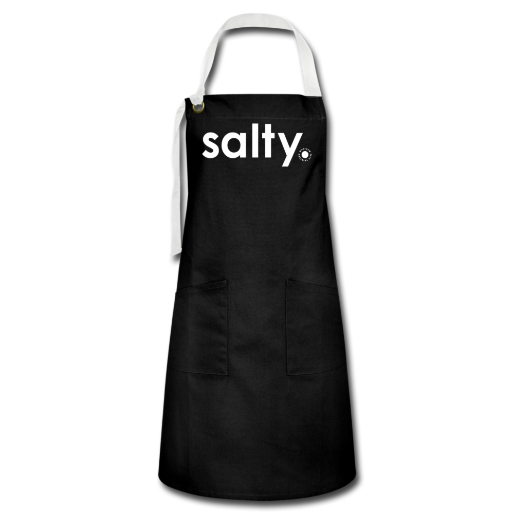 Salty Cook / Artisan Unisex Apron W - black/white